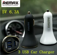 Remax 3 usb sortie 2.4A + 2.4A + 1.5A Super Rapide USB Chargeur De Voiture pour Samsung Note4 xiaomi redmi Apple iPhone 5S 6 Plus iPad iPod