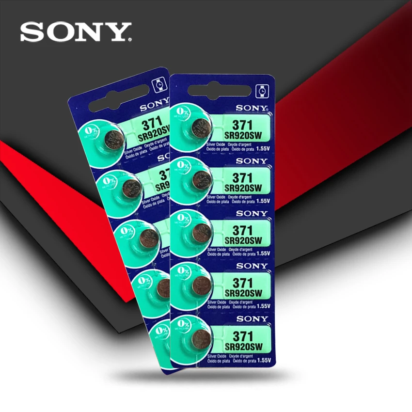 

10pc New Sony 100% Original 371 SR920SW 920 1.55V Watch Battery SR920SW 371 Button Coin Cell MADE IN JAPAN