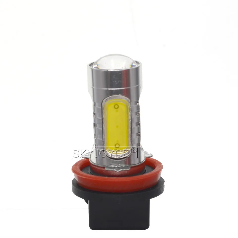 1PC 7.5W 12V h8 led fog lamp xenon hid white h8 h11 COB R5 chip car driving styling accessories yellow 3000K h8 brighter halogen (3)