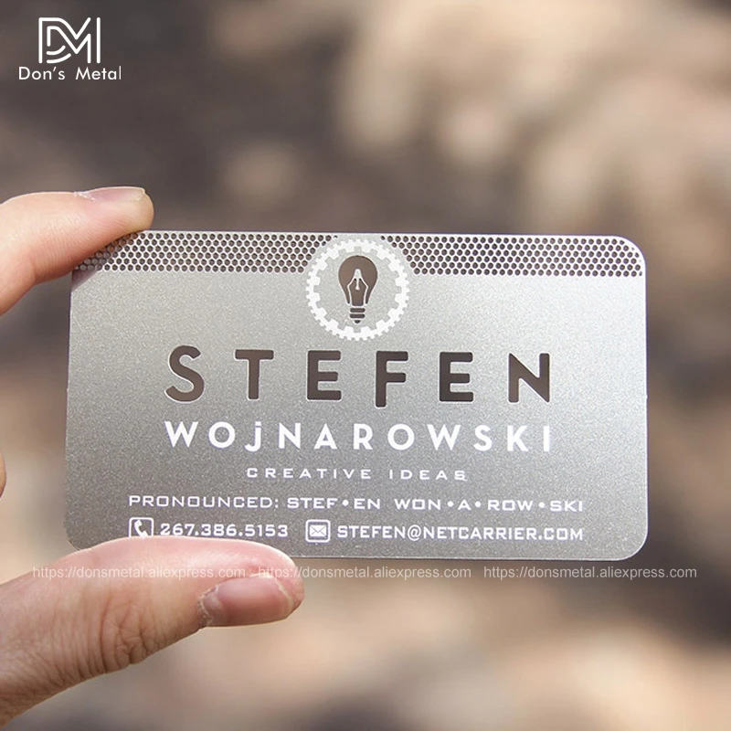 Personalizing concave convex cutout quality stainless steel business metal card Metal business card metal membership desig