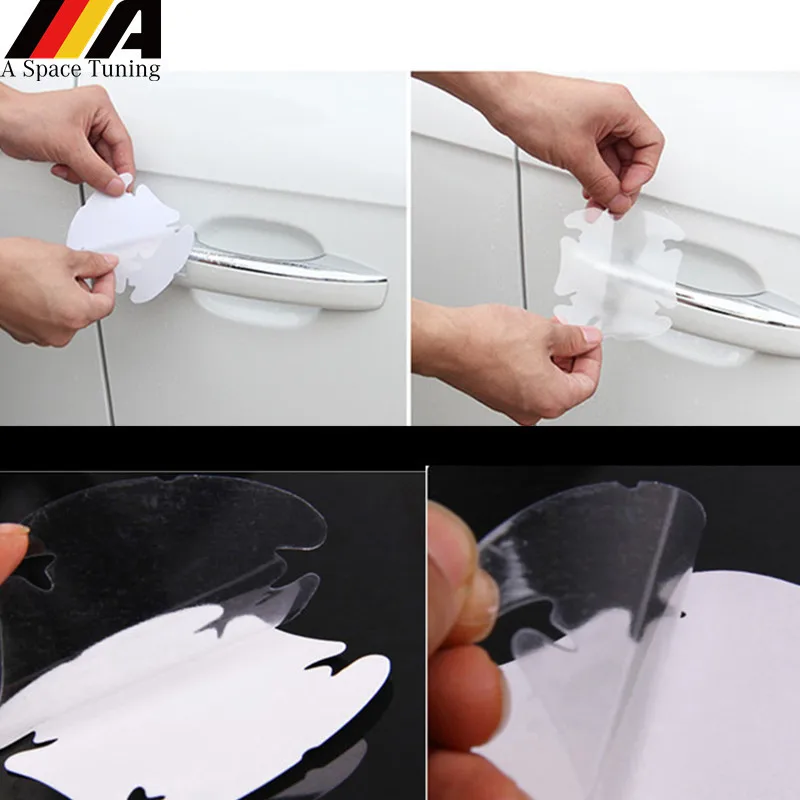 

4pcs Car Styling Door Handle Anti Scratch Protective Film Waterproof Stickers For VW Honda Toyota Audi Ford Suzuki Opel Kia Benz