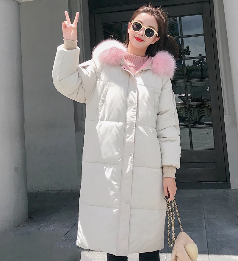 New Design Women Winter Jacket Cotton Padded Long Warm Thicken Female Parka Coat Outwear