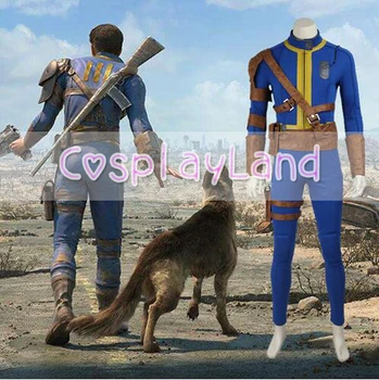 

Fallout 4 Nate Cosplay Costume Game Sole Survivor Suit For Halloween Party Adult Men Cosplay Custom Made Outfit Free Shipping
