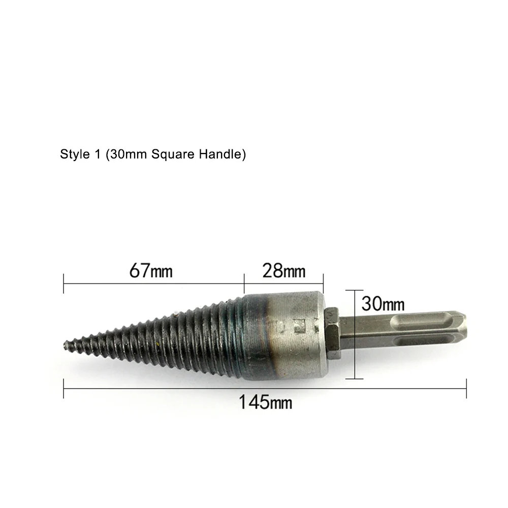 Дровяное сверло, стальные сверла, разделяющие конусы, Дровокол, винтовые сверлильные инструменты для столярной фермы - Цвет: 30mm Square Handle