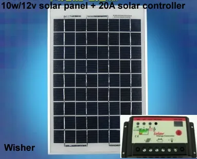 10 Вт/18 в поликристаллическая солнечная панель+ 20А Солнечный контроллер, полная емкость Класс А качество в течение 25 лет с использованием жизни