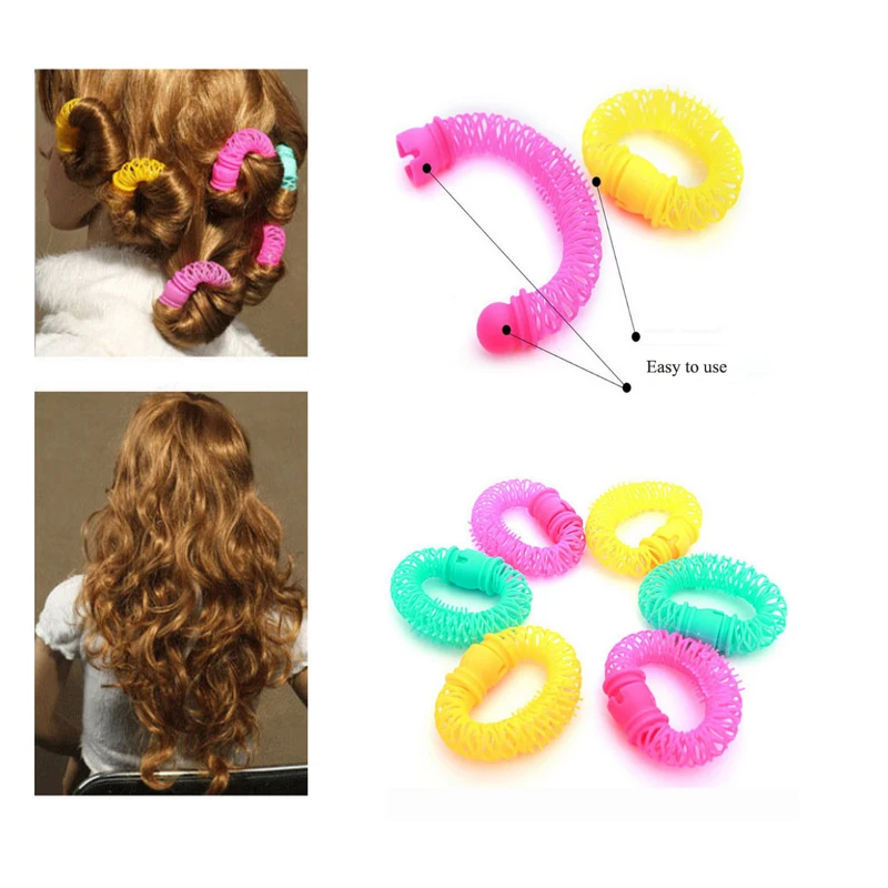Hair Rollers Curling Iron Wand Magic Doughnut Donut Hair Curler Set DIY Plastics Curlers Professional Hair