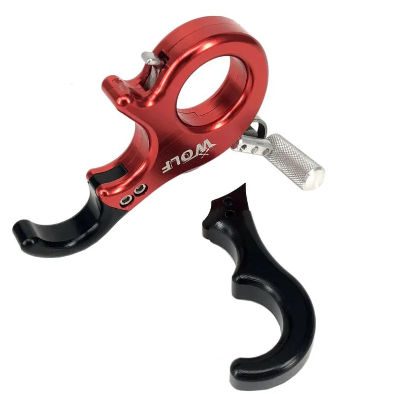 

Archery 3/4 Finger Release Free Exchange Compound Bow Finger Release Aids Stainless Steel Thumb Caliper Trigger Hunting