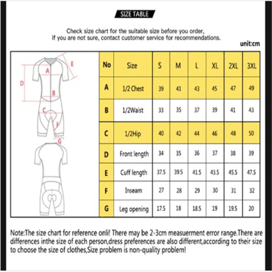 Betty Designs Size Chart