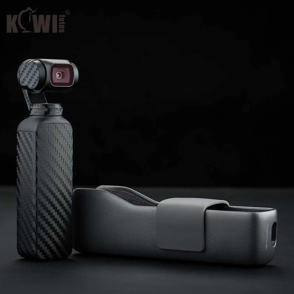 Kiwifotos Защита от царапин для камеры, Защитная пленка для DJI OSMO Pocket Body, противоскользящая ручка, держатель 3 м, наклейка из углеродного волокна, пленка