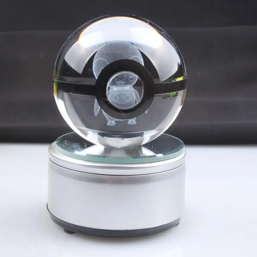 Good Crystal 3d Laser Piplup Pokemon Design With Led Light For Gift Pokemon Go Crystal