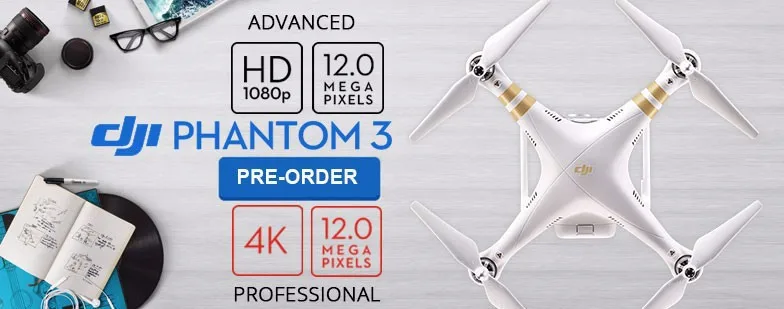 DJI Phantom3 Advanced/DJI Phantom 3 Professional/stardard Drone With 2.7K/4K Full HD Camera Live HD View And Brushless/GPS System