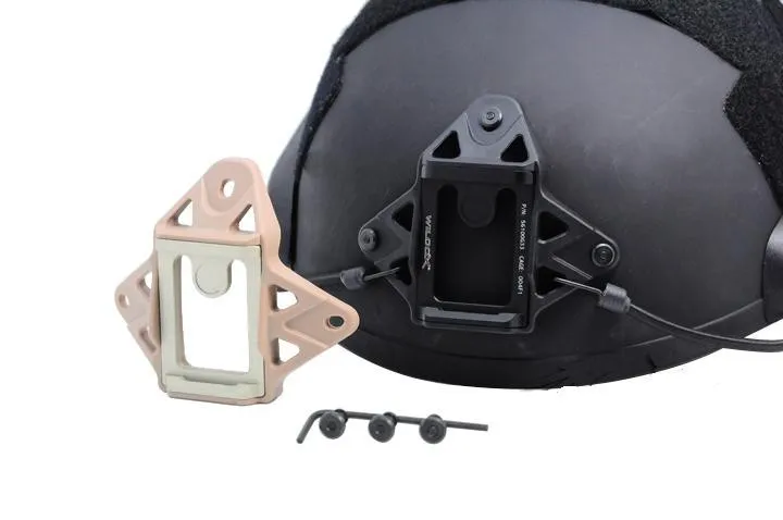 tactical helmet Wilcox 3 Hole aluminum Shroud PN for NVG mount cycling helmet Black DE FG3