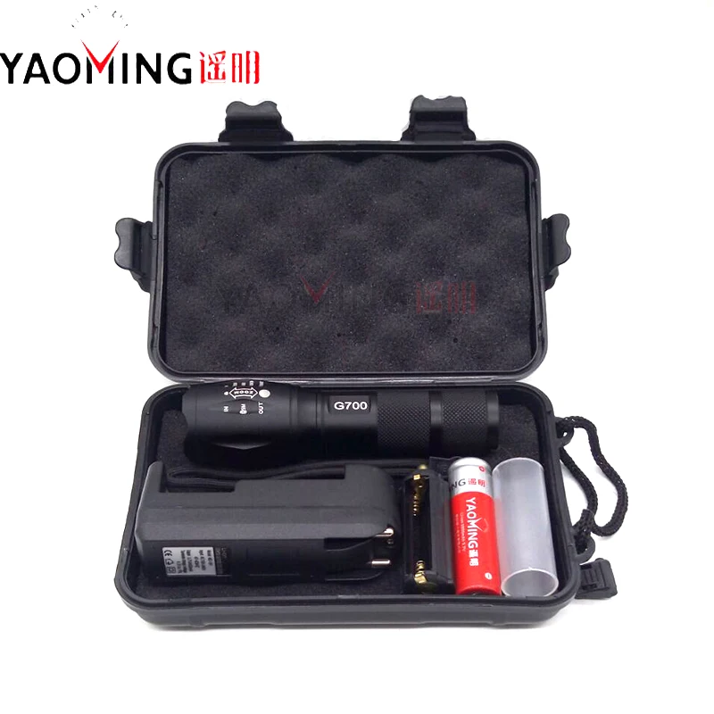 100% подлинный G700 3800LM CREE XM L T6 LED 10 Вт масштабируемый тактический фонарик Наружное