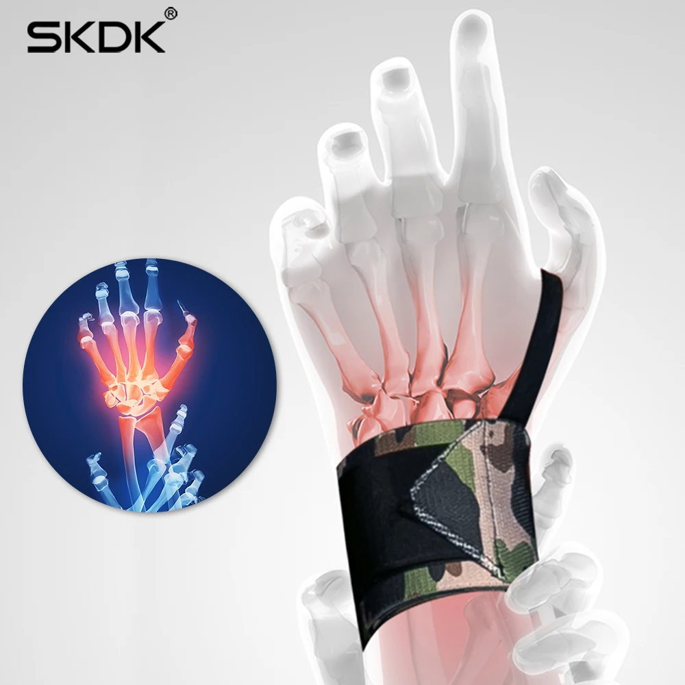 SKDK Nylon Compression Camouflage Wrist Band Wrap Wrist Support Gym Weight Lifting Brace Basketball Power Guard 1PC