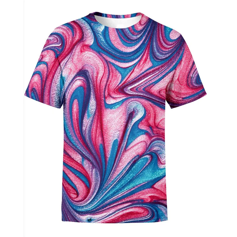 Футболка унисекс с объемным рисунком сердца, крутые летние мужские топы в стиле 90, новая модная хипстерская уличная одежда, повседневная футболка с космическим принтом