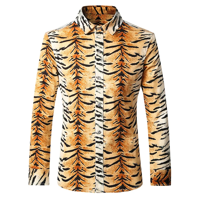 mens tiger stripe shirt