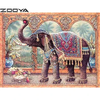 

ZOOYA Diamond Embroidery Sale Cross-Stitch Kits 5d DIY Cartoon Elephant Vase Diamond Painting Embroidered With Rhinestones R654