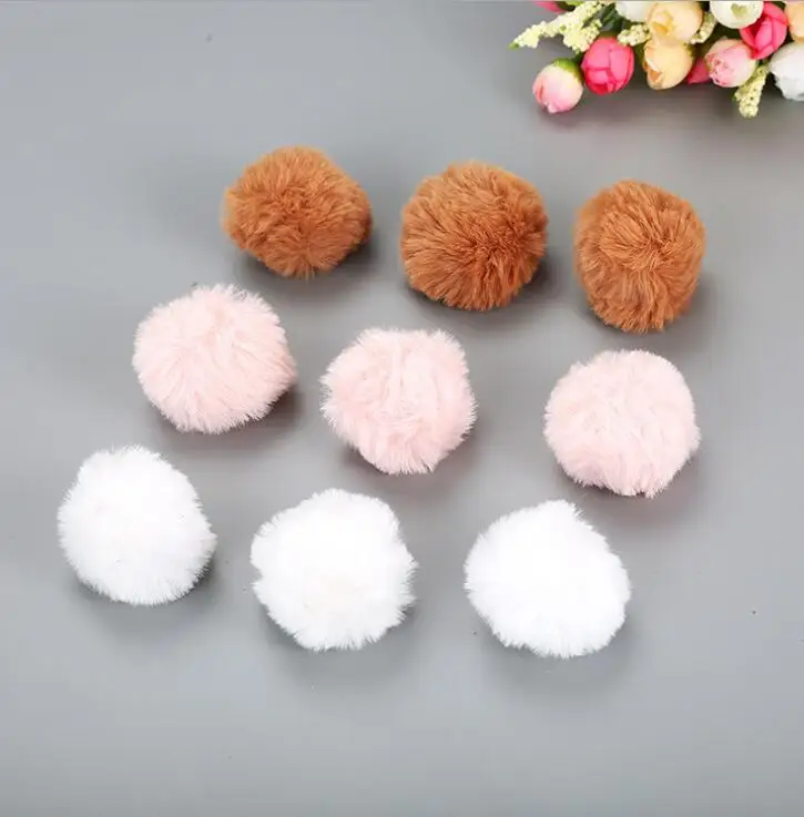 

Pet cat rabbit fur ball pet toy ball delicate feel elastic