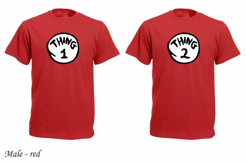 Para hombre divertido camisetas cosa 1 y cosa rojo Dr Suess gato en un del de lujo de algodón camiseta del verano del o cuello de impresión tamaño Euro|cat