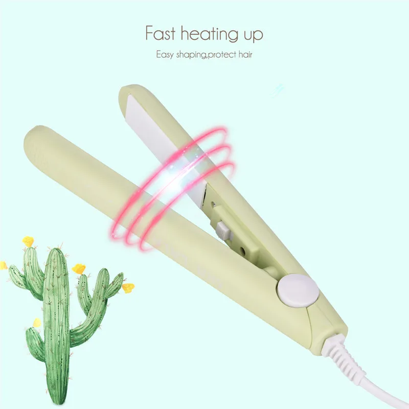 

Mini Hair Straightening Irons Ceramic Curl Hair Straightener Flat Iron Perm Splint Curling Lightweight Easy Hair Styling Tools