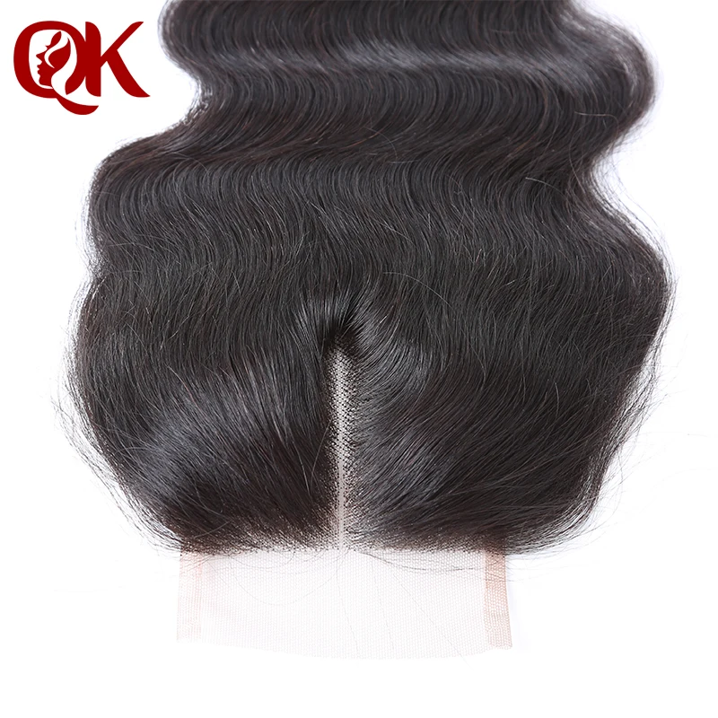 QueenKing волосы бразильские кружева Закрытие тела волнистые волосы 3," x 4" французское кружево 10-18 дюймов натуральный цвет человеческие волосы закрытие