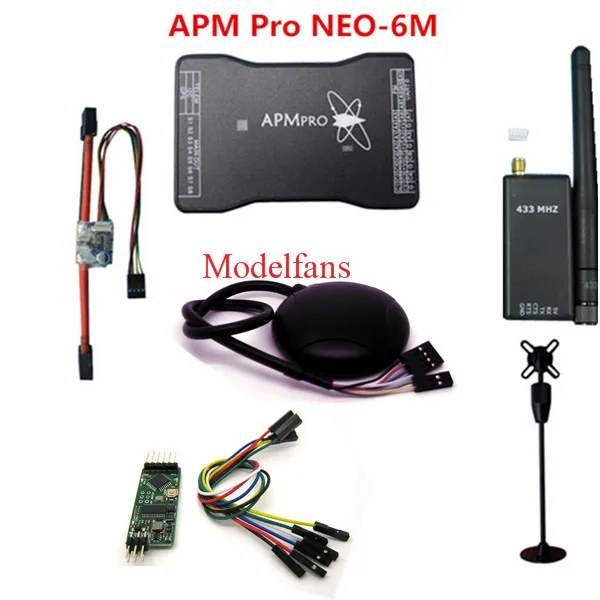 Mini APM Pro Flight Control+NEO 6M+PM+915/433Mhz 3DR Radio Telemetry