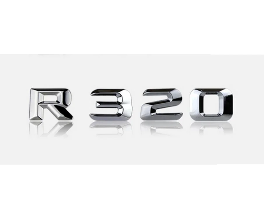Chrome "R 320" багажник автомобиля сзади букв слова эмблемы письмо наклейка Стикеры для Mercedes Benz R Class r320