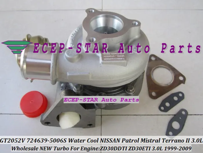 GT2052V 724639-5006S 705954-0013 Water Cooled Turbocharger for NISSAN Patrol Mistral TERRANO II ZD30DDTI ZD30ETI 3.0L TURBO (5)