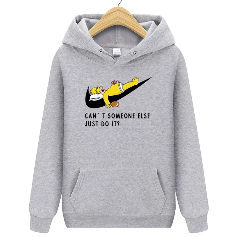 2018 Новый Just Do It печать с длинным рукавом Хлопок Для мужчин Толстовки Повседневное
