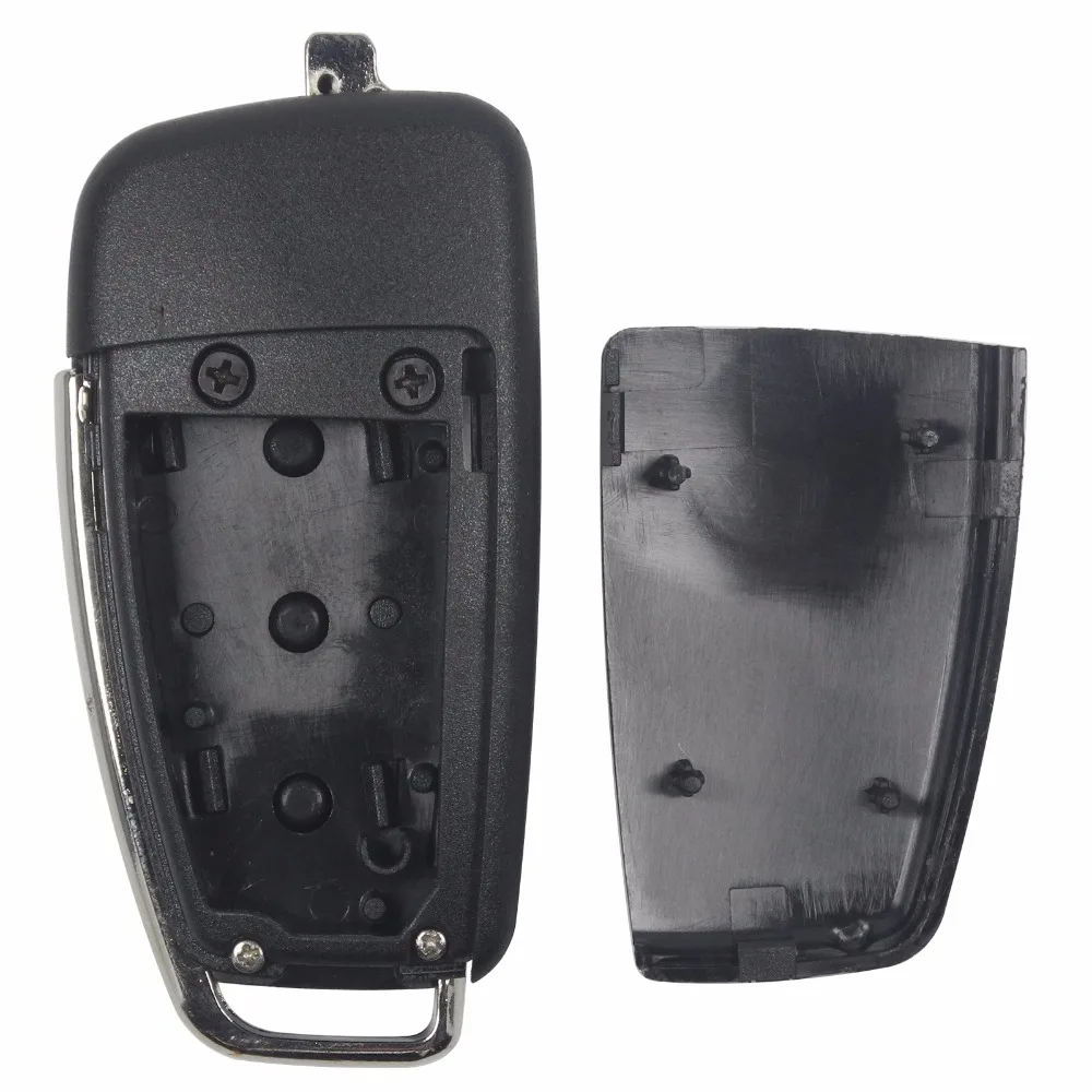 Jingyuqin сменный Складной флип-пульт дистанционного ключа автомобиля чехол 3 кнопки чехол для AUDI A2 A3 A4 A6 A6L A8 TT без лезвия