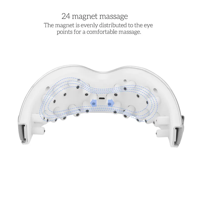 24 Silicone Massage Heads Eye Massager Mask Magnetic Vibration Infrared Sensing Anti Fatigue Eyesight Protector Massage Glasse