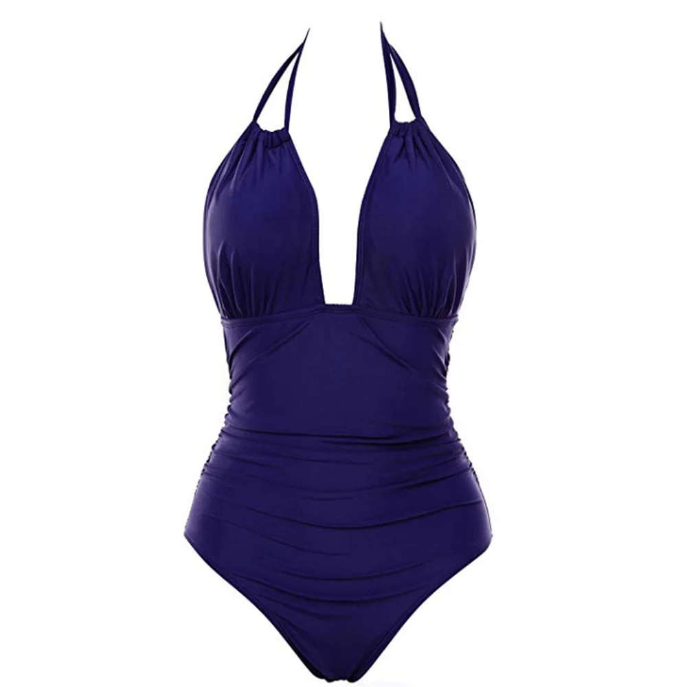 black halter one piece bathing suit