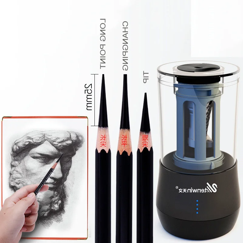 

NEW Electric Dual Purpose Multifunction Automatic Art Learning Sketch Pencil Electronic Sharpener WJ-XXWJ381- Affordable