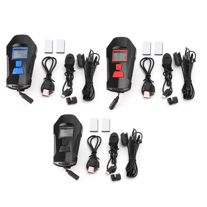 

Bicycle Speed Meter Cycling Light USB Rechargeable Flashlight Bike Horn 120dB Bicycle Computer