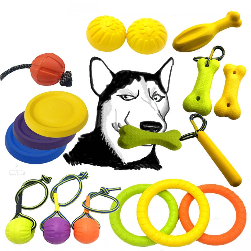 

Pet Toys Training Ball Teeth Bite MultipleColor Natural Rubber Dog Toy Ball Rope Pet Dog Training Toys Dog Chew ToysFlying Discs