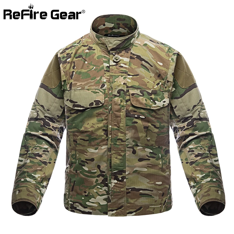 Американский военный стиль, камуфляжная тактическая рубашка для мужчин, DWR, водонепроницаемая, мульти-карманы, армейские солдатские Военные рубашки, с длинным рукавом, карго рубашка