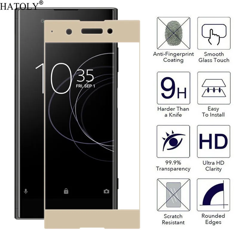 2 шт. Защита экрана для Sony Xperia XA1 Plus стекло закаленное полное покрытие | Мобильные