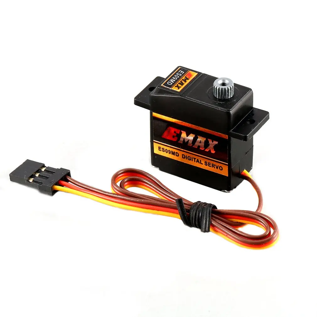 

EMAX Digital Metal Gear Servo ES09MD 4.8-6V 2.6kg 0.10/0.08 Sec/60 Degree for RC 450 Helicopter Airplane Copter Model Toys Parts