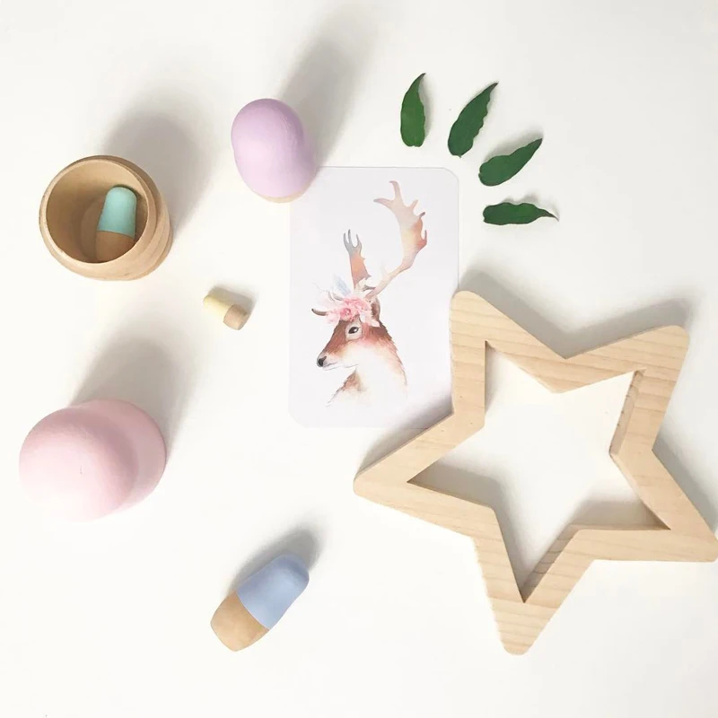 

1 Pcs Ins Nordic Style North Europe Wooden Stars Moon Plane Butterfly Wall Stickers Child Room Ornaments Home Decoration