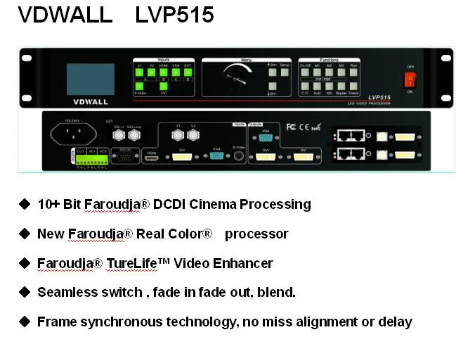 VDWALL RGB светодиодный дисплей HD LVP515 светодиодные видео процессор для большой экран