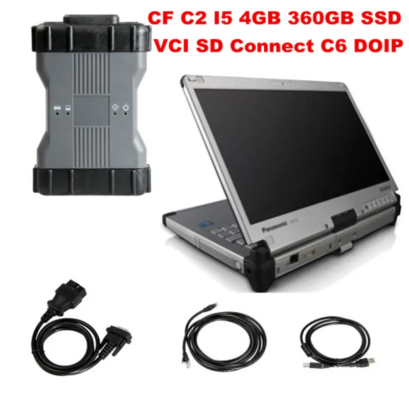 CF C2 i5 4 Гб 360 ГБ SSD с полным программным обеспечением V2019.09 MB Star C6 Diagnosis VCI SD Connect OEM DOIP