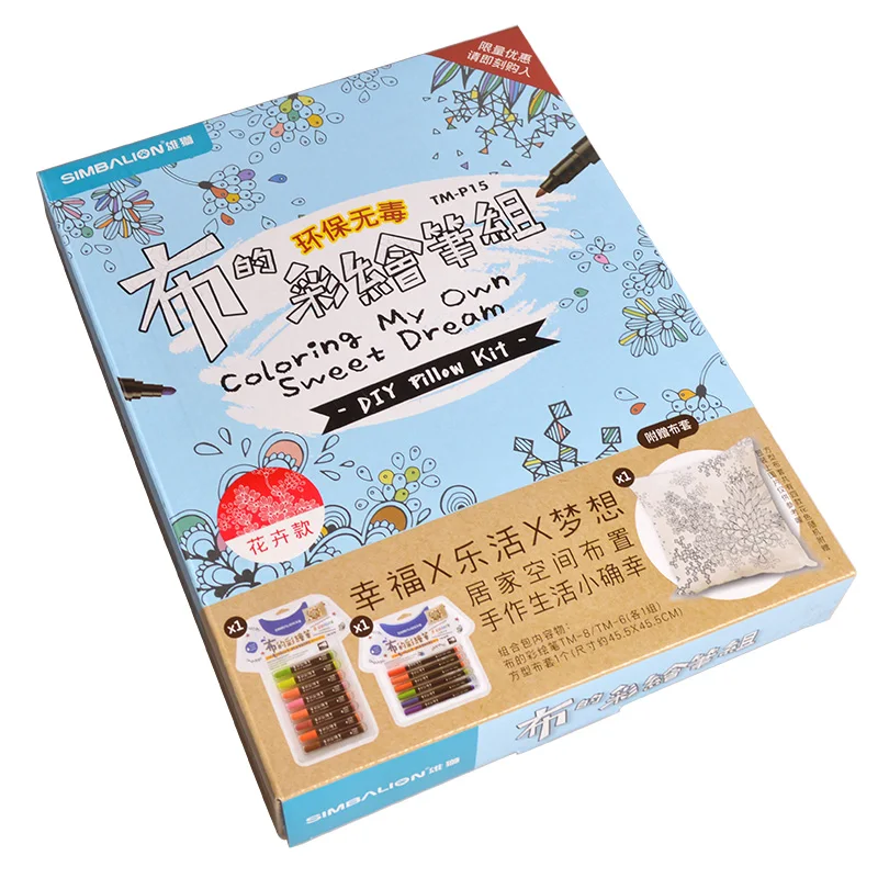 

DIY Cute Kawaii Plastic Pen Colored Graffiti Markers For hand-painted pillow with hug pillowcase