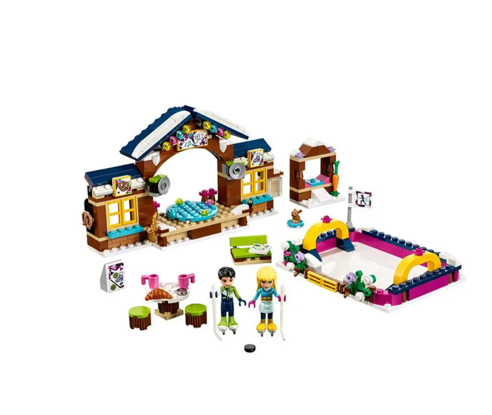  514pcs Compatible with legoing Friends 41323 Bricks Princess Snow Resort Chalet figures toys for children