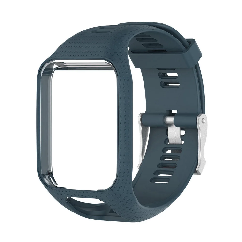Ремешок для наручных часов TomTom spark 2 3 сменный силиконовый ремень для бегуна Spark Watch фитнес-трекер - Цвет: Cyan Blue