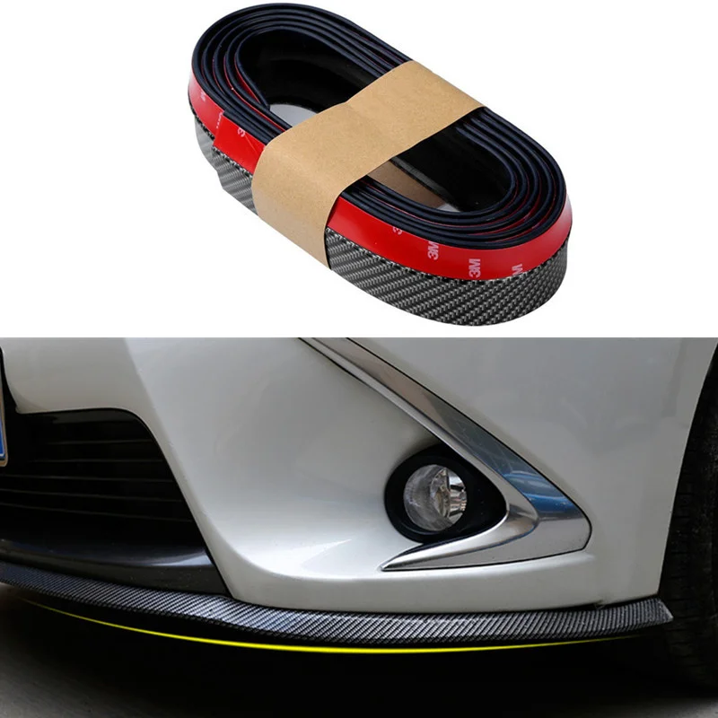 

New 2.5 m Samurai Universal Bumper Lip Skirt Rubber Protector For Skoda Octavia Yeti Roomster Fabia Rapid Superb Car Accessories