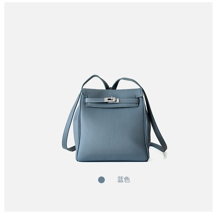 Camelia Padlock рюкзак из натуральной коровья кожа Мода знаменитостей Back Pack|Рюкзаки| |