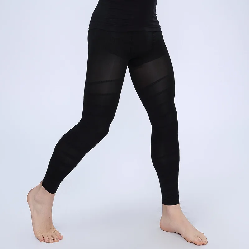 Men's Hip Body Shapers Pants Fat Burning Lifting Stovepipe Male Body Shaping Pants Shaper Socks Bottom Slim Corset Nine Pants