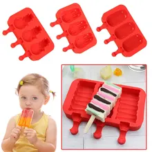 Креативная 3 отверстия Форма для изготовления мороженого силиконовая форма с палочки для сладостей формы для мороженого держатель для мороженого многоразовые инструменты Kkitchen