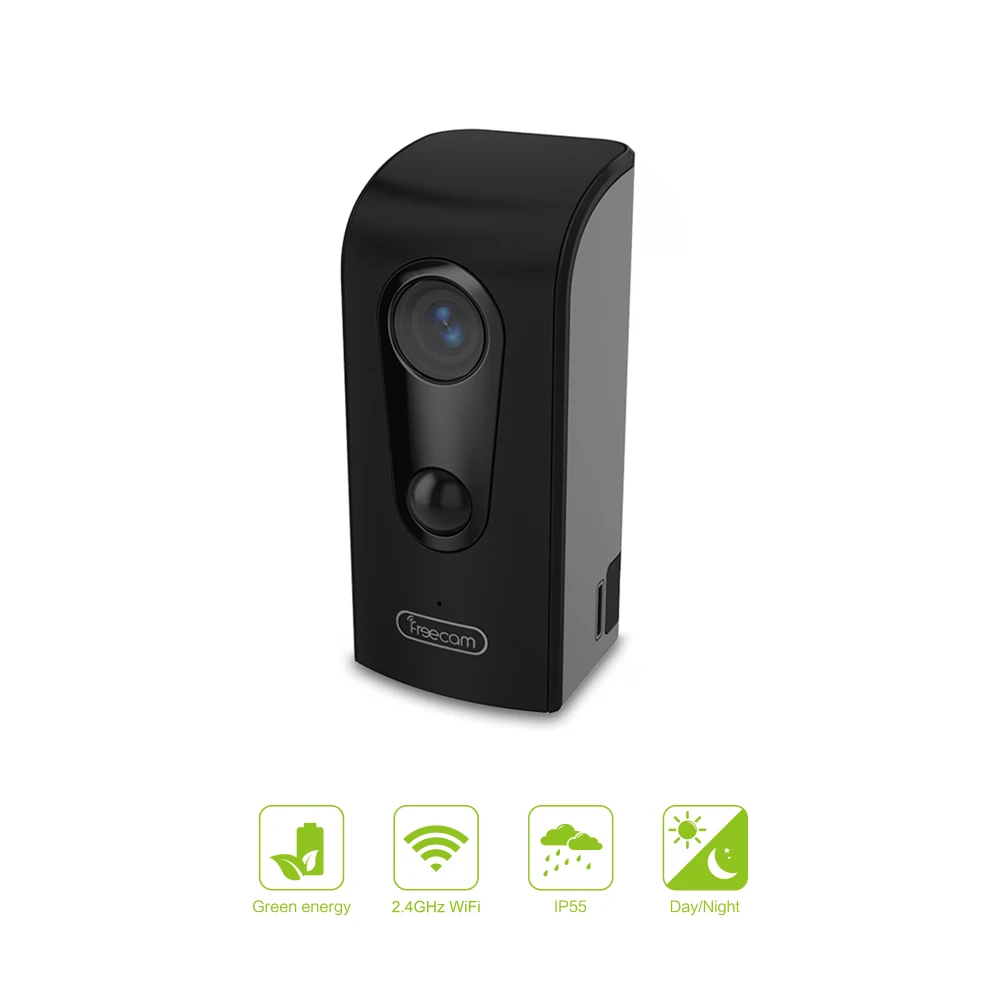 

FREECAM Outdoor/Indoor 720P HD Mini Wire-free wifi Camera Waterproof Home Security Camera Night Vision,Motion Alert Push C380B