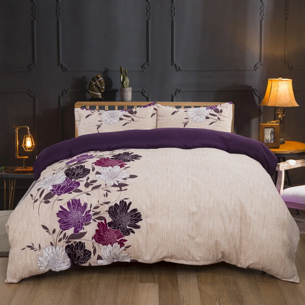 

3-piece /Set Bloom Flower Printed Duvet Cover Set 3D comforter Bedding Sets Super King Queen full Twin Size Flowers Bedding Set